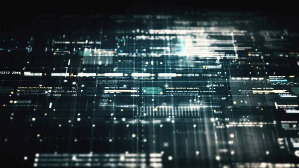 Futuristic Digital Matrix Particles Grid Virtual Reality Abstract Cyber Space — Stock Photo, Image