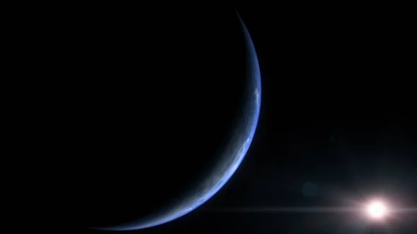 Een Filmische Weergave Illustratie Van Planeet Aarde Stijgen Rotatie Bewegen — Stockfoto