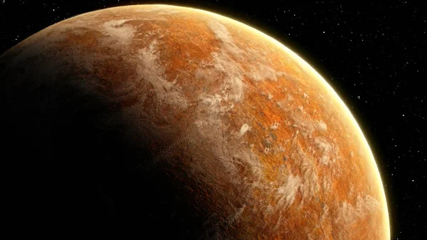 Futuristiskt Koncept För Djuprymdsutforskning Som Upptäcker Främmande Planet Annan Galax — Stockfoto