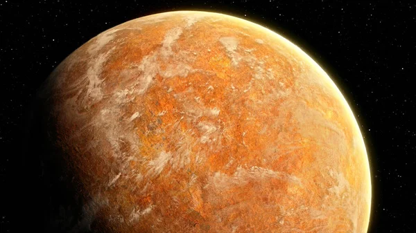 Futuristiskt Koncept För Djuprymdsutforskning Som Upptäcker Främmande Planet Annan Galax — Stockfoto
