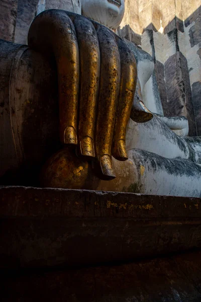 Történelmi Helyszínek Ősi Templom Romok Wat Chum Wat Mahathat Város — Stock Fotó