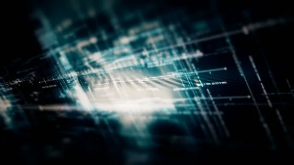 Futuristisk Digital Genererad Rörelse Abstrakt Matris Cybermiljö Big Data Analytic — Stockfoto