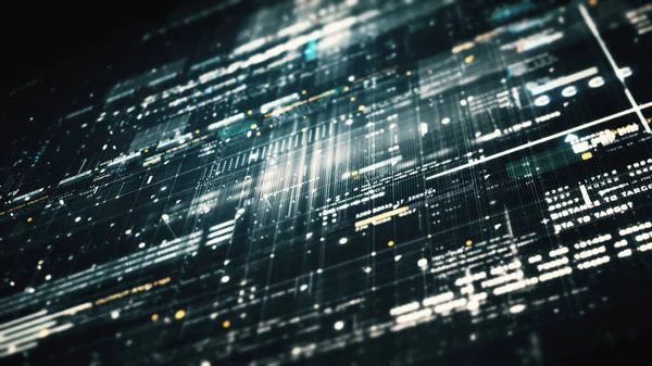 Futuristische Digitale Matrix Teilchen Gitter Virtuelle Realität Abstrakte Cyber Raum — Stockfoto