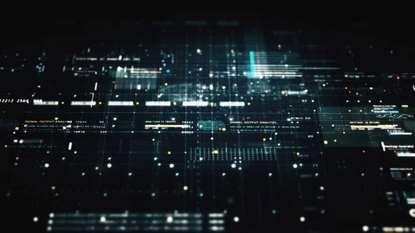 Futuristische Digitale Matrix Deeltjes Raster Virtual Reality Abstracte Cyberspace Omgeving — Stockfoto