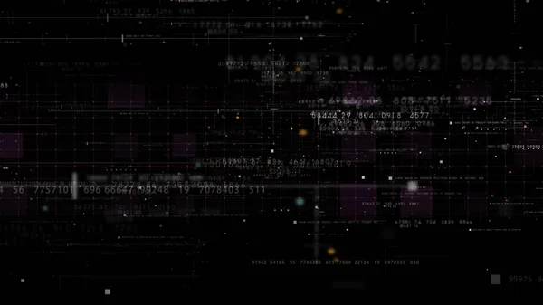 三维渲染数字矩阵颗粒网格虚拟现实抽象网络空间环境背景 — 图库照片