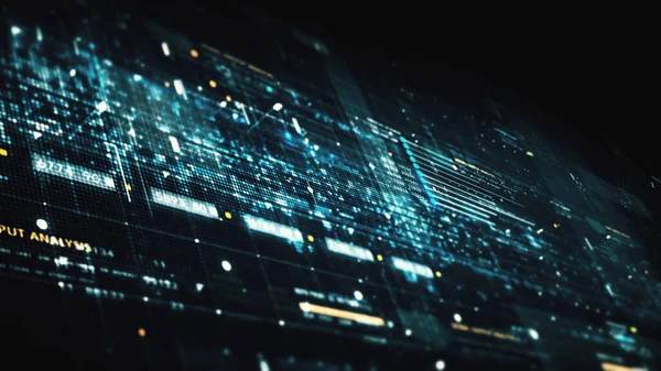 Futuristische Digitale Matrix Teilchen Gitter Virtuelle Realität Abstrakte Cyber Raum — Stockfoto