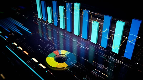 Dünyası Borsası Ticaret Animasyon Grafikleri Grafikleri Veri Sayıları Içgörü Analizi — Stok fotoğraf