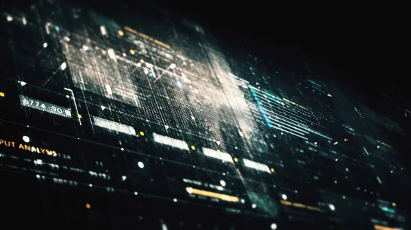Futuristiska Digitala Matris Partiklar Rutnät Virtuell Verklighet Abstrakt Cyberrymden Miljö — Stockfoto