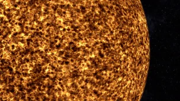 Gráficos Movimento Dinâmico Mostrando Energia Intensa Uma Chama Solar Sol — Vídeo de Stock
