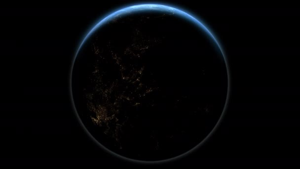 Een Fascinerende Beweging Grafische Beelden Van Planeet Aarde Die Zon — Stockvideo