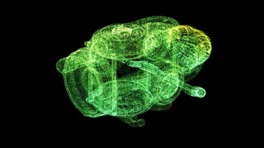 Fütüristik kullanıcı arayüzü, dijital arkaplan bilgisayar masaüstü ekranı için holografik elektromanyetik mekanik sistemi ve dijital veri telemetrisi bilgi görüntüsünü yukarı doğru görüntüler.