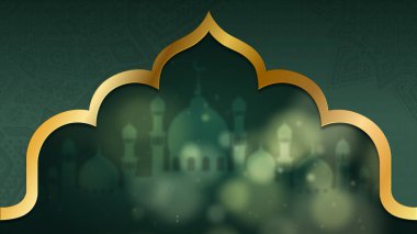 Kurban Bayramı ya da Müslüman cemaati için Kurban Bayramı arkaplan dekorasyonları zarif arabesk yazı parçacıkları tasarımı