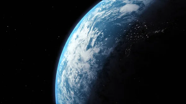 Eine Filmische Darstellung Des Aufgangs Des Planeten Erde Von Der — Stockfoto