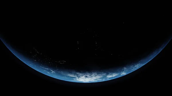 Una Representación Cinematográfica Ilustración Rotación Subida Del Planeta Tierra Moviéndose — Foto de Stock