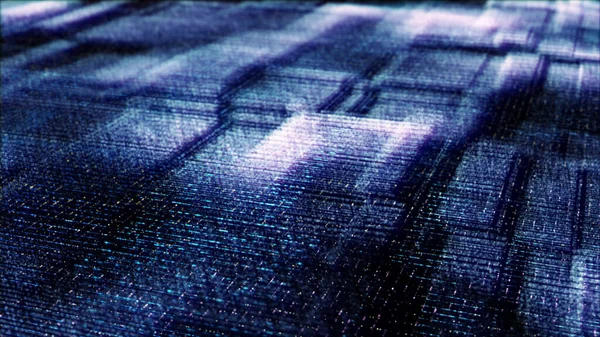 Futuristische Digital Erzeugte Bilder Abstrakte Matrix Teilchen Defokussieren Gitter Cyberspace — Stockfoto