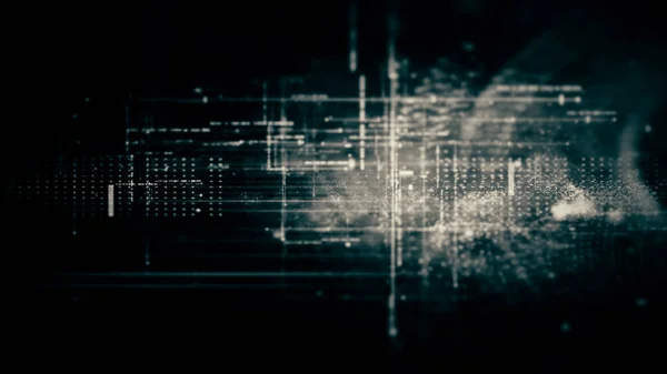 Fortschrittliche Bewegung Abstrakte Digital Generierte Matrix Cyber Umgebung Big Data — Stockfoto