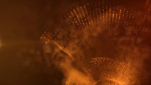 Defocus Mysterious Sparkling Illuminated Dust Particles Floating Abyss Celebration Festive — Stock Photo, Image