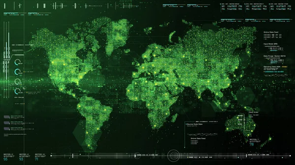 Futuristisk Hud Global Kommunikation Bredbandsanslutningar Mellan Städer Runt Världen Med — Stockfoto