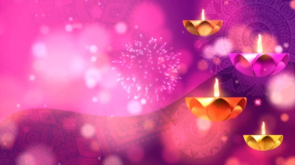 Diwali Deepavali Dipawali Popular Hindu Festivals Lights Symbolizes Spiritual Victory — Stock Photo, Image