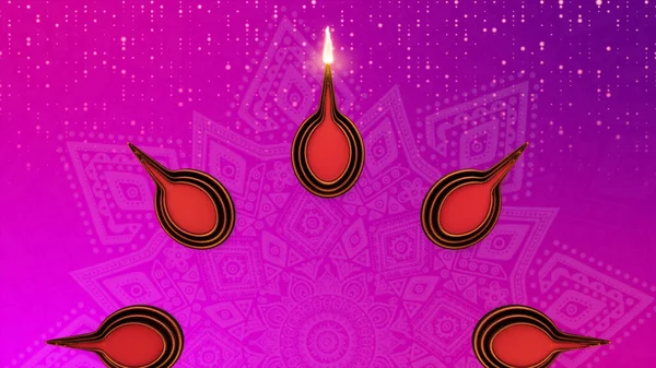 Diwali Deepavali Veya Dipawali Işıkların Popüler Hindu Festivalleri Karanlığa Karşı — Stok fotoğraf