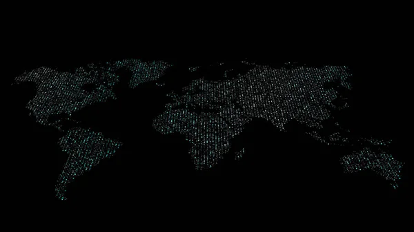Futuristic Global Worldwide Communication Broadband Internet Connections Cities World Matrix — Stock Photo, Image