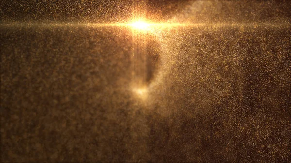 Défocaliser Mystérieuses Particules Poussière Illuminées Scintillantes Flottant Dans Abîme Pour — Photo