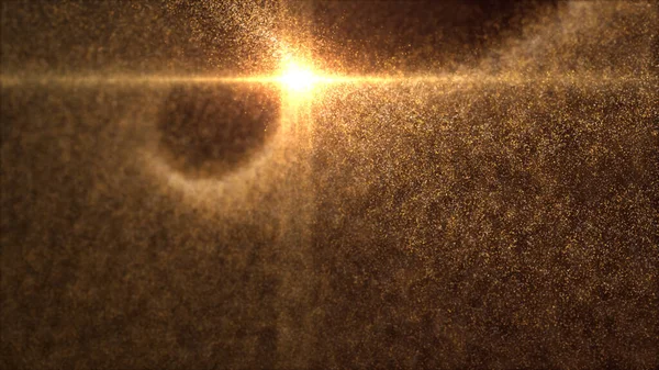 Defokussieren Geheimnisvolle Funkelnde Beleuchtete Staubpartikel Die Abgrund Schweben Für Feier — Stockfoto