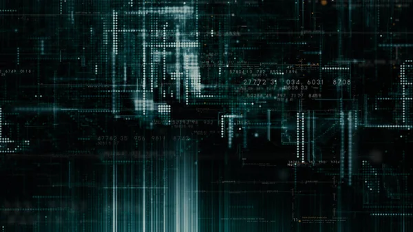 Movimiento Avanzado Abstracto Digital Generado Entorno Cibernético Matriz Big Data — Foto de Stock