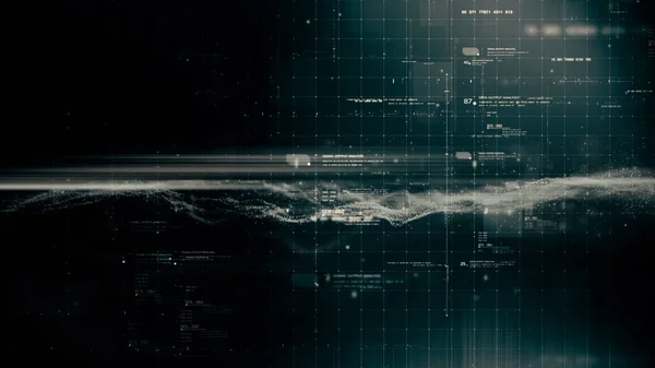Fortschrittliche Bewegung Abstrakte Digital Generierte Matrix Cyber Umgebung Big Data — Stockfoto