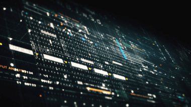 Yüksek teknolojili kullanıcı arayüzü arkaplan bilgisayarı masaüstü ekran görüntüsü için baş yukarı