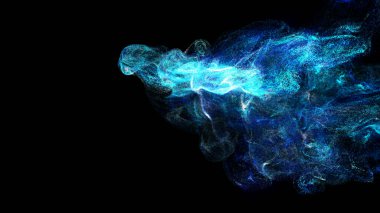 Defocus gizemli ışıltılı toz parçacıkları kutlama ve soyut arkaplan teması için uçurumda yüzüyorlar.