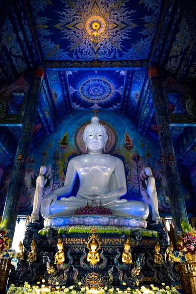 Wat Rong Suea Ten Blue Temple Translates House Dancing Tiger — Stock Photo, Image