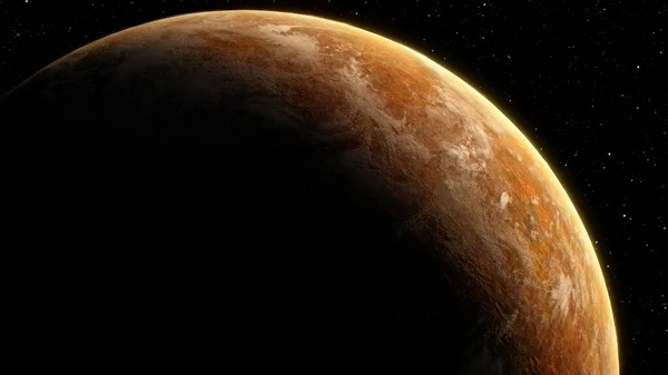 Concepto Futurista Exploración Del Espacio Profundo Descubriendo Nuevo Planeta Alienígena — Foto de Stock