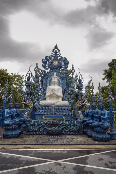 Wat Rong Suea Ten Blue Temple Translates House Dancing Tiger — Stock Photo, Image