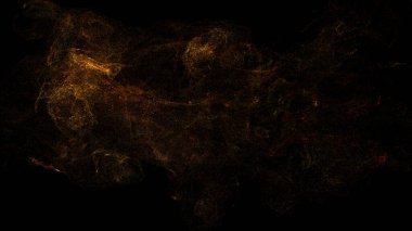 Defocus gizemli ışıltılı toz parçacıkları kutlama ve soyut arkaplan teması için uçurumda yüzüyorlar.