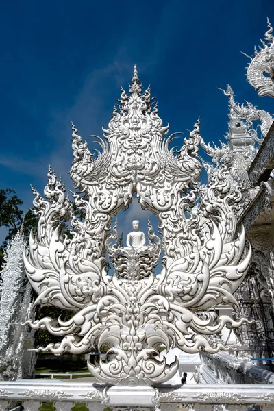 Hely Istentisztelet Wat Rong Khun Ismert Mint Fehér Templom Található — Stock Fotó