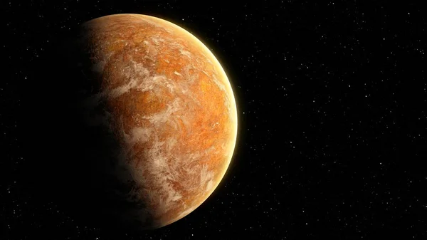 Futuristický Koncept Průzkumu Hlubokého Vesmíru Objevující Novou Mimozemskou Planetu Jiné — Stock fotografie