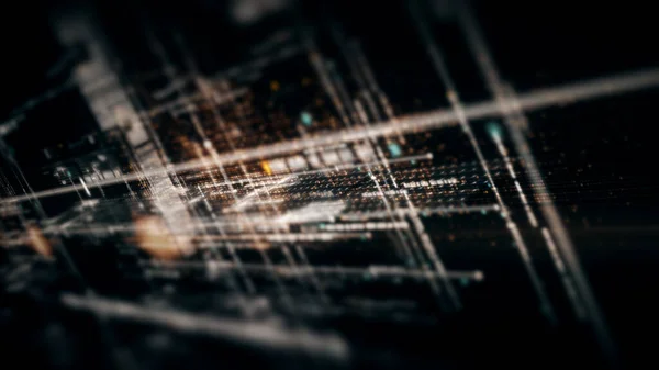 Продвинутая Матрица Данных Пользовательский Интерфейс Современной Цифровой Средой Динамичным Иммерсивным — стоковое фото