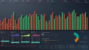 Etkileşimli grafikler, animasyon çizelgeleri ve bir iş görüşmesi modeli için monitör ekranındaki veri odaklı içgörüler. Ticaret, borsa ve kripto dünyasını keşfedin.