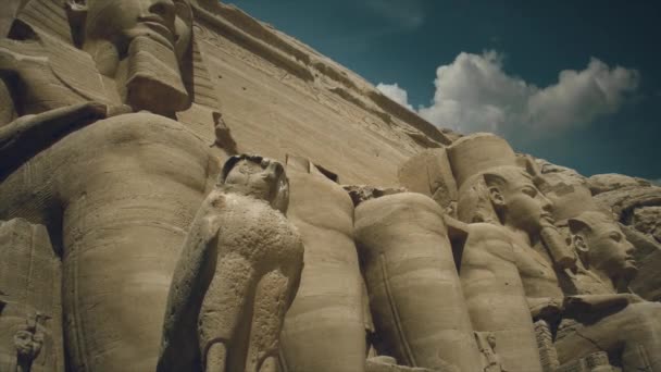 Los Templos Abu Simbel Templo Ramsés Amado Por Amón También — Vídeo de stock