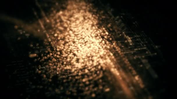 Cyber Espace Immersif Avec Des Particules Matrice Abstraites Mouvement Captivantes — Video