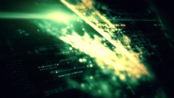 Immersive Cyberspace Met Boeiende Motion Abstract Matrix Nexus Deeltjes Vormen — Stockvideo
