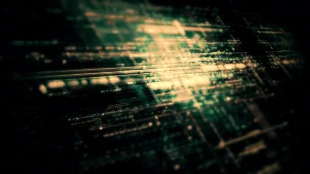 Immersive Cyberspace Met Boeiende Motion Abstract Matrix Nexus Deeltjes Vormen — Stockvideo