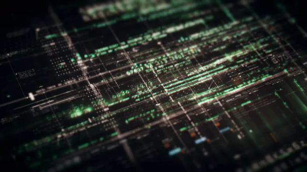 Förhandsdata Matris Telemetri Och Kryptera Nummer Simulering Användargränssnitt Display Cyberrymden — Stockfoto