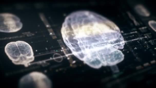Konsep Biomedis Futuristik Dari Seorang Dokter Menggunakan Pemindaian Holografik Lanjutan — Stok Video