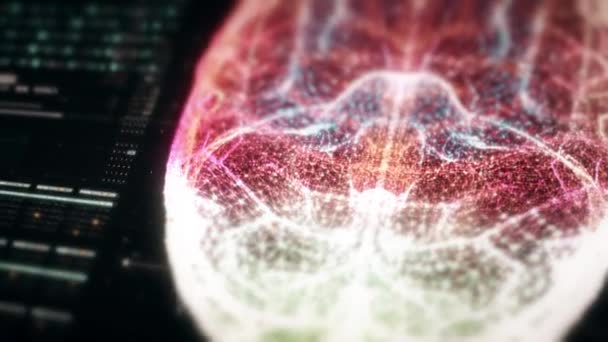 Concept Biomedical Futurist Unui Medic Care Folosește Scanarea Holografică Avansată — Videoclip de stoc