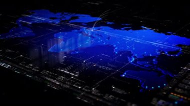 Berlin, Almanya 'dan dünyadaki diğer büyük şehirlere küresel bağlantı. Teknoloji ve ağ bağlantısı, ticaret ve seyahat kavramı