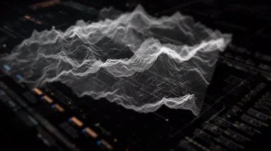 Noktalı beyaz parçacık dalgası