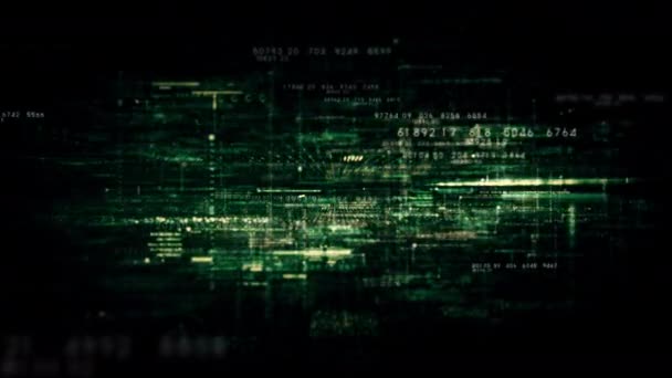 Numéros Flottants Numériques Arrière Plan Cyberespace — Video