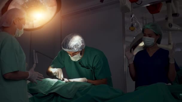 Chirurgo Che Diagnostica Problema Cardiaco Una Donna Anziana Prima Eseguire — Video Stock